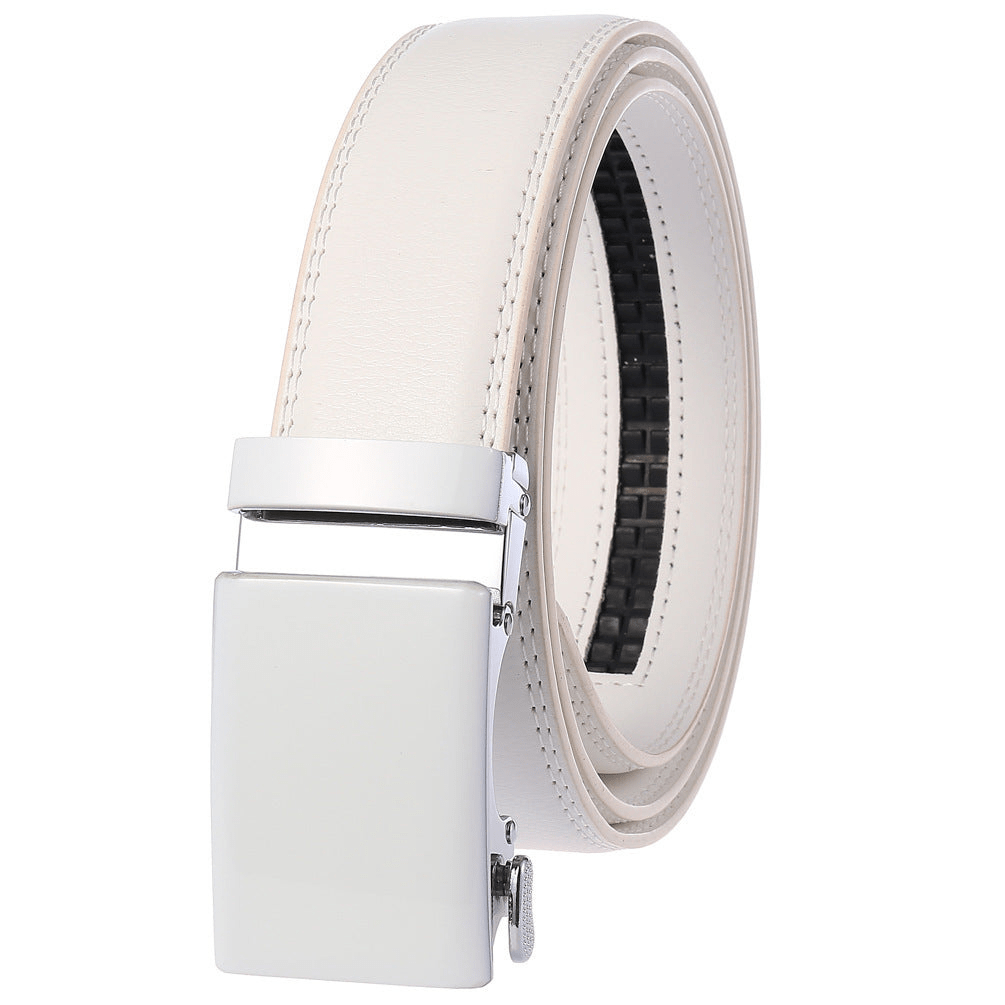 Levoire | Ceinture Boucle Automatique Homme Blanc