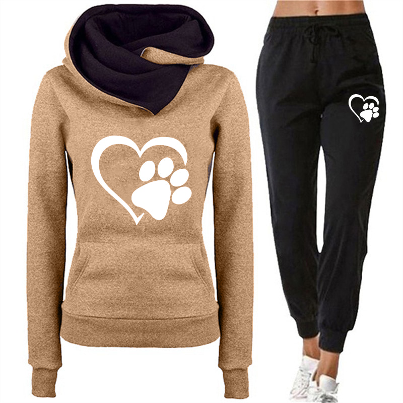 Levoire | Long Sleeve Outfit With Paw Design Khaki