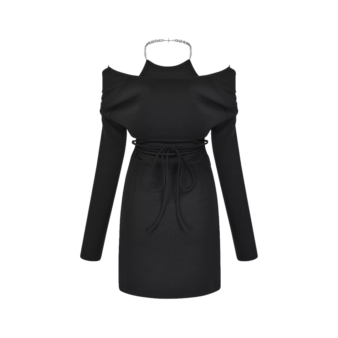 Levoire | Niveau Off Épaule Taille Coupé Robe Découpée