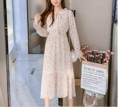 Levoire | Tissu Muslin À Motif Floral Robe