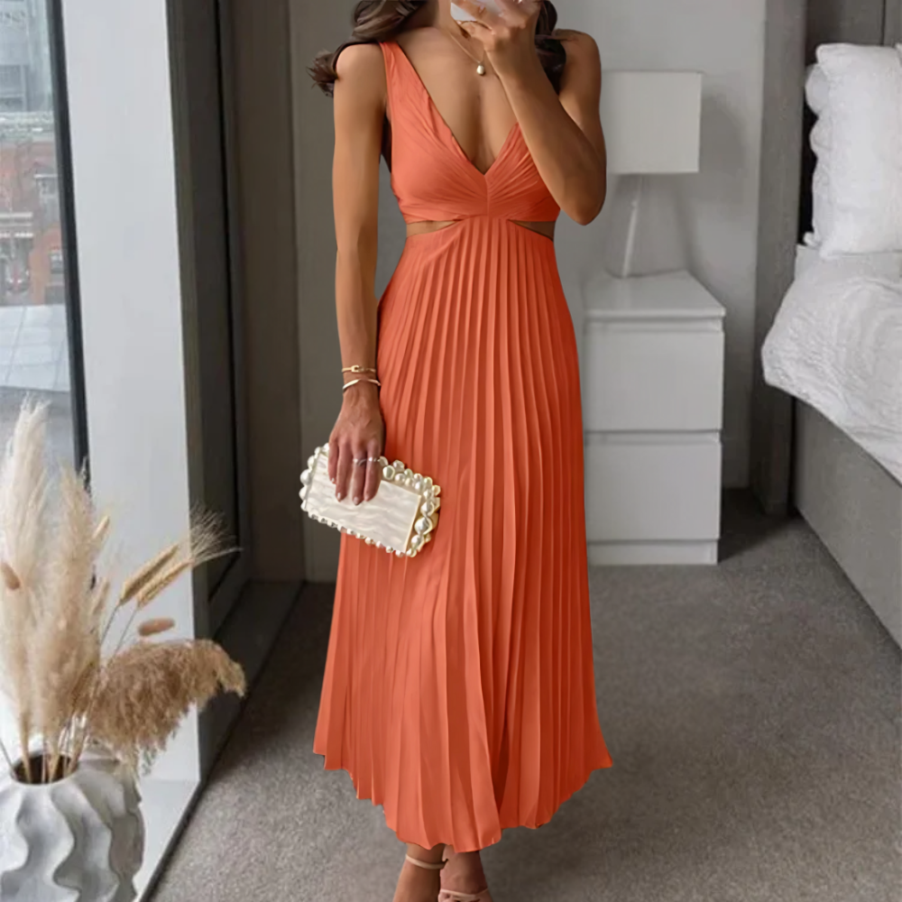 Levoire | Robe Maxi Élégante Pour Femme Orange
