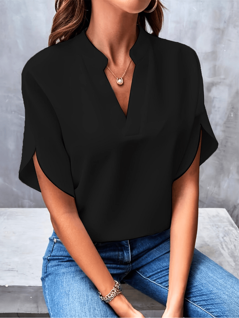 Levoire | Femmes Élégante Légère Blouse Décontractée & Confortable Noir