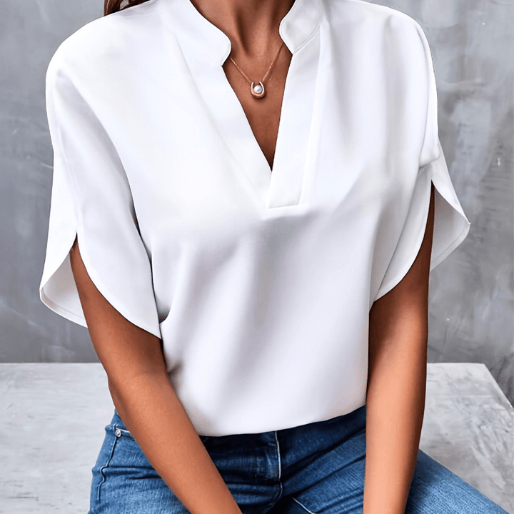 Levoire | Femmes Élégante Légère Blouse Décontractée & Confortable Blanc