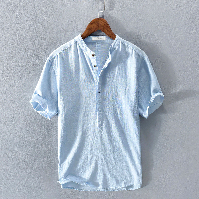 Levoire | Chemise D'Été Pour Hommes Chemise Décontractée Respirante Avec Fonction D'Évacuation De L'Humidité Bleu clair