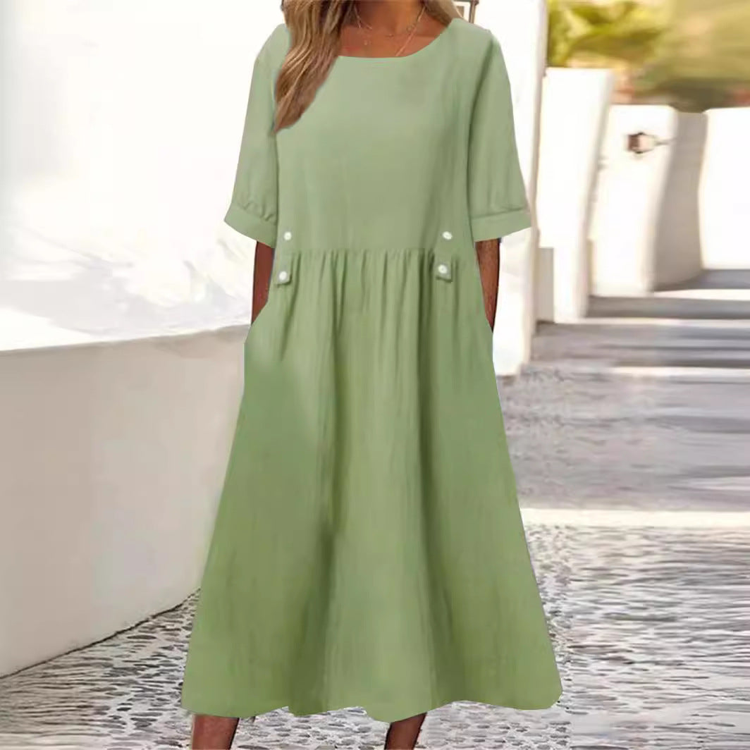 Levoire | Robe Élégante Femme Aérée, Féminine & Parfaite Pour Des Occasions Spéciales Vert clair