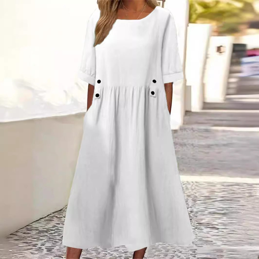 Levoire | Robe Élégante Femme Aérée, Féminine & Parfaite Pour Des Occasions Spéciales Blanc