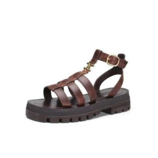 Levoire | Premium 'Gladiateur' Sandales Braun