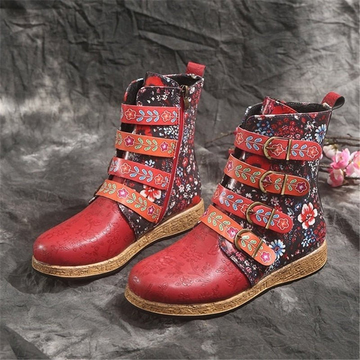 Levoire | Bottes À Fleurs Uniques En Cuir Végétalien