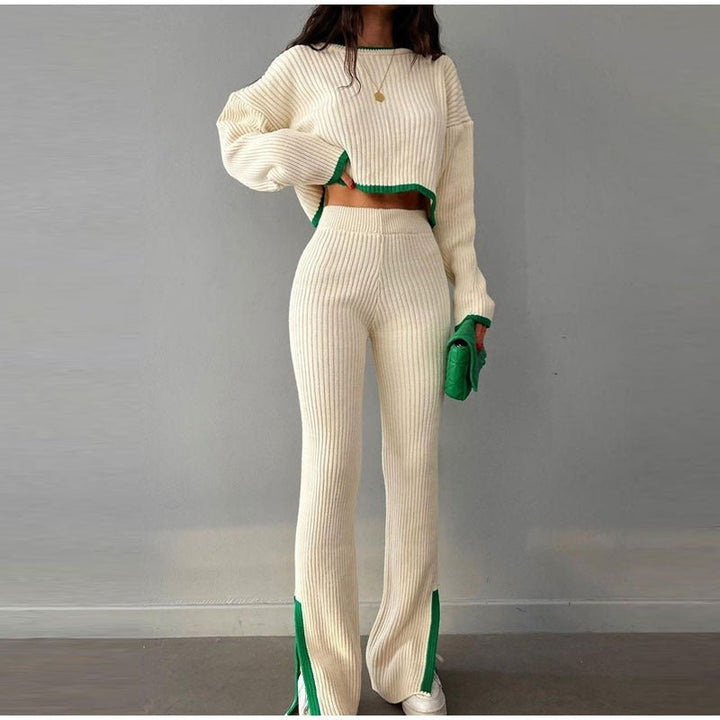 Levoire | Ensemble Tricoté À Deux Pièces Élégant Et Confortable Blanc