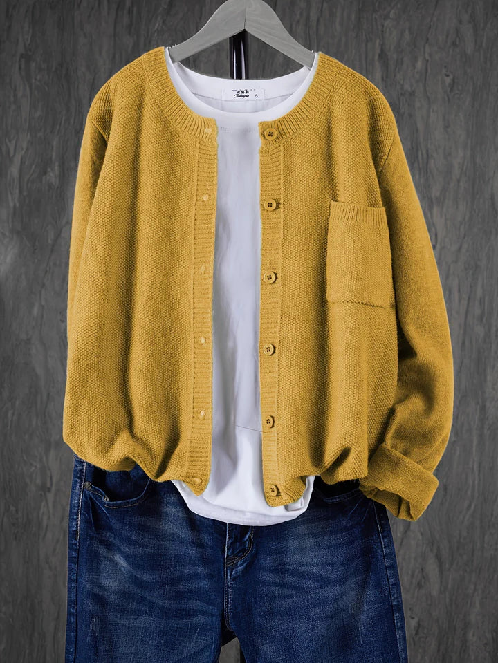 Levoire | Élégant gilet en tricot pour chaque jour Jaune