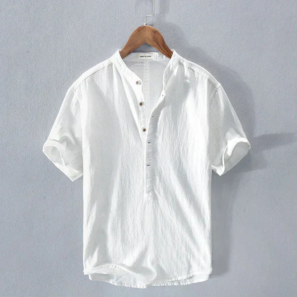 Levoire | Chemise D'Été En Coton Et Lin Blanc