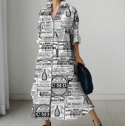 Levoire | Robes D'Été En Finition Élégante Avec Un Beau Design Noir et Blanc