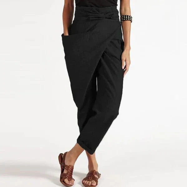 Levoire | Pantalons En Lin Légers Pour Femmes Noir