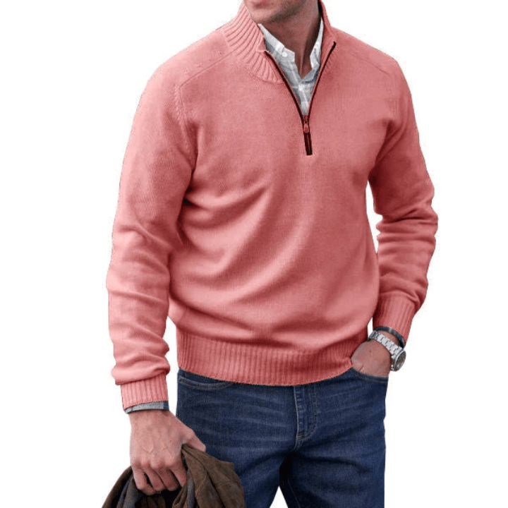 Levoire | Pull Cachemire Zippé Homme Rosa