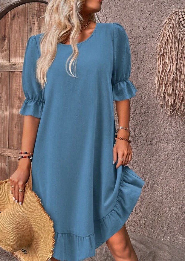 Levoire | Robe D'Été Élégante Avec Une Coupe Fluide Klarinsininen