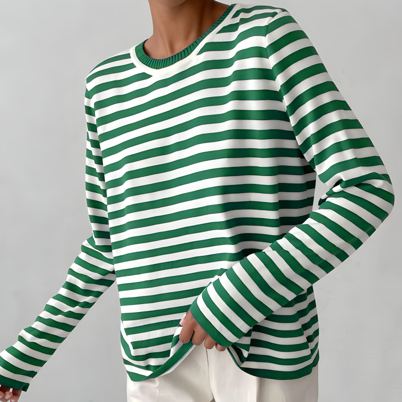 Levoire | Chemise D'Été Rayée Saphir vert