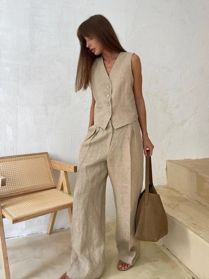 Levoire | Costume D'Été Confortable Et Tendance Beige