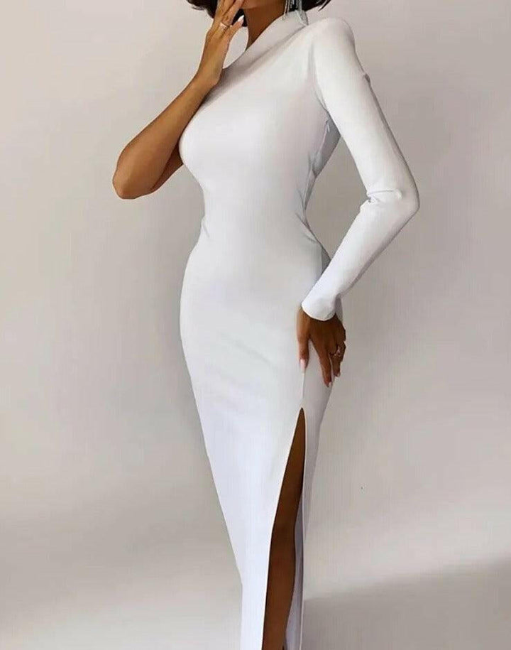 Levoire | Une Épaule Robe Noire Blanc