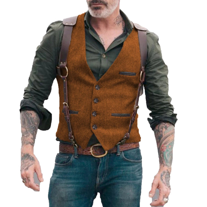 Levoire | Gilet pour hommes motif hallowristi Orange