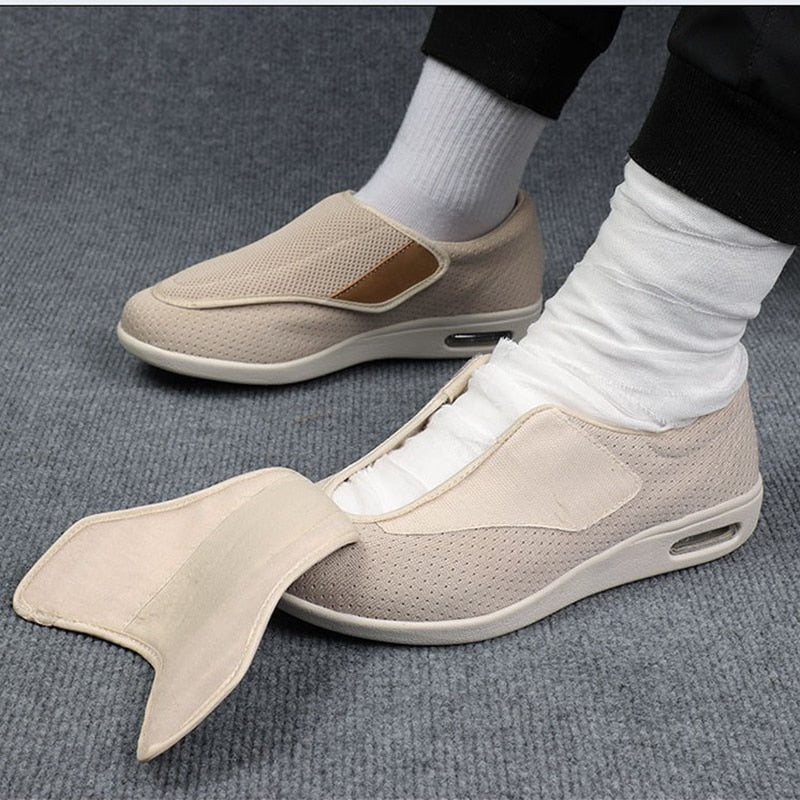 Levoire | Large Chaussures Pour Diabétiques Chaussures Confortables Pour Le Quotidien Beige
