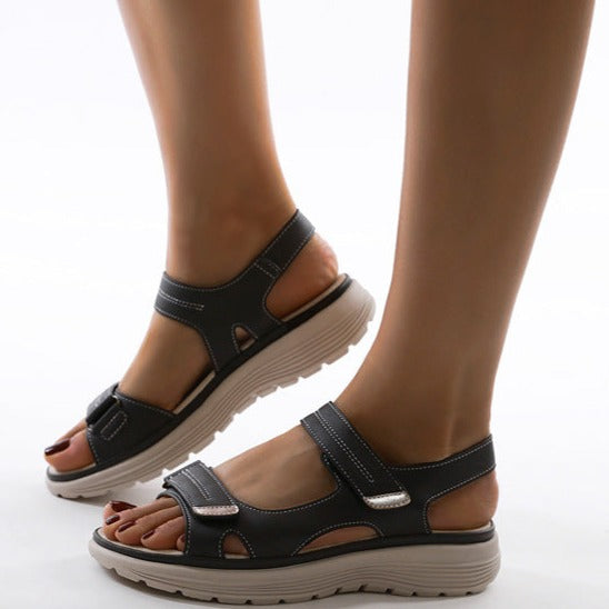 Levoire | Sandales Pour Femmes Pour Orteils En Ballon Chaussures D'Été Confortables Et De Soutien Noir