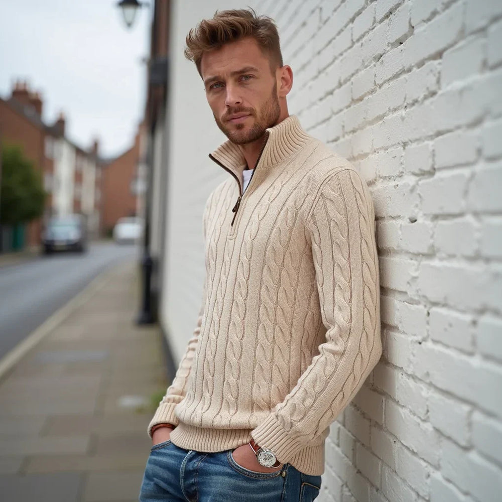 Levoire | Pull En Laine À Motif Letti Avec Zip