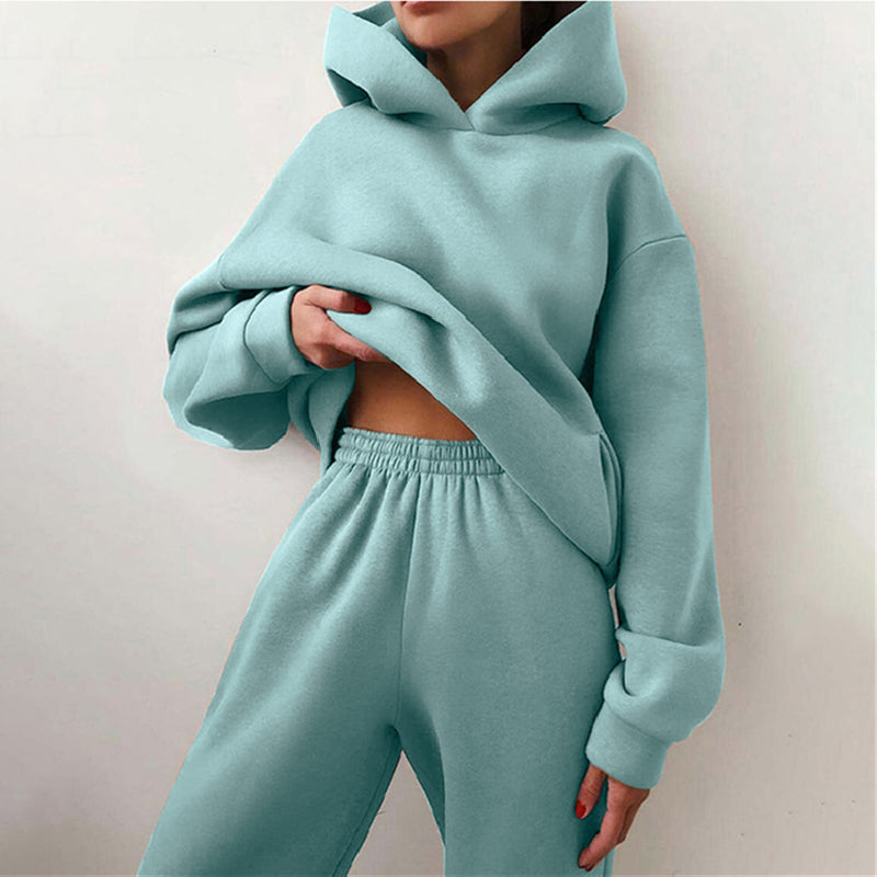 Levoire | Ensemble De Jogging Surdimensionné Pour Femmes Menthe bleu