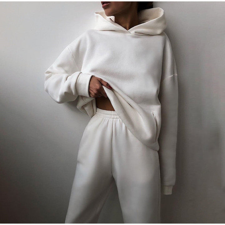 Levoire | Ensemble De Jogging Surdimensionné Pour Femmes Blanc