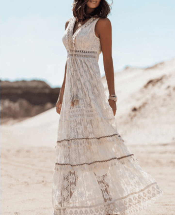 Levoire | Robe En Dentelle Boho Pour Femmes Romantique, Fluide Et Polyvalente