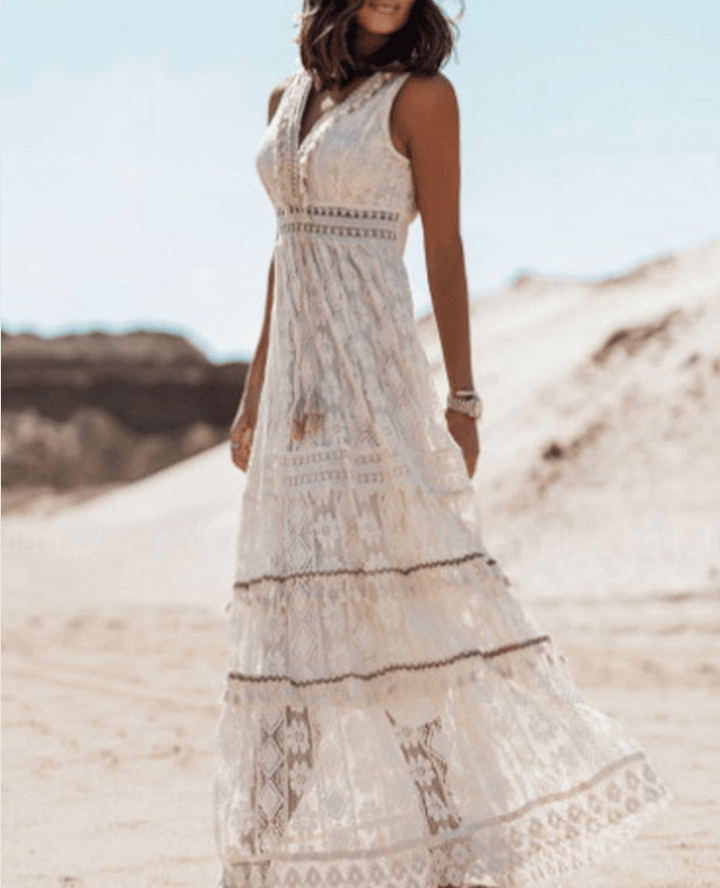 Levoire | Robe En Dentelle Boho Pour Femmes Romantique, Fluide Et Polyvalente