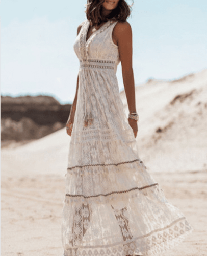 Levoire | Robe En Dentelle Boho Pour Femmes Romantique, Fluide Et Polyvalente