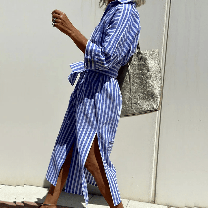 Levoire | Robe Chemise Rayée Élégante