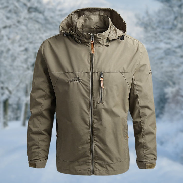 Levoire | Veste imperméable à manches longues avec poches zippées Kaki