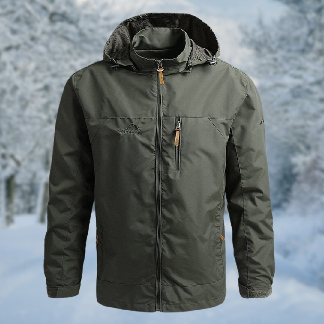 Levoire | Veste Imperméable À Manches Longues Avec Poches Zippées Vert