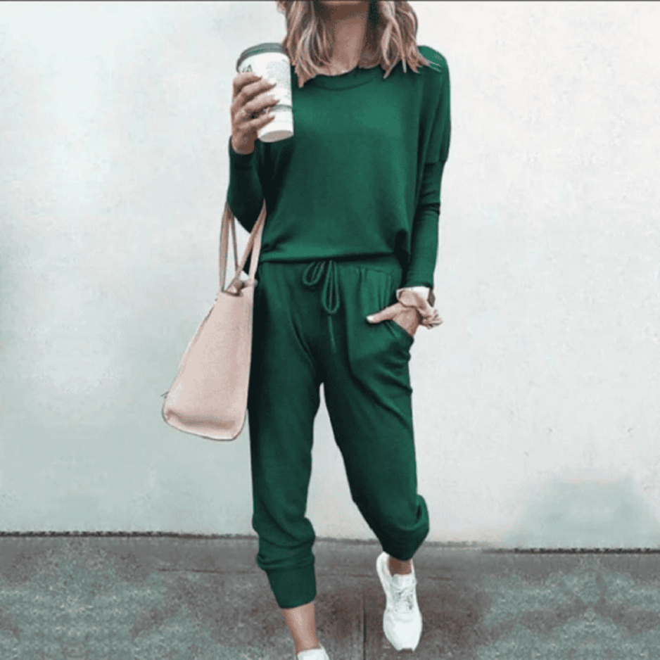 Levoire | Large et Confort Femme Ensemble de Sport Vert