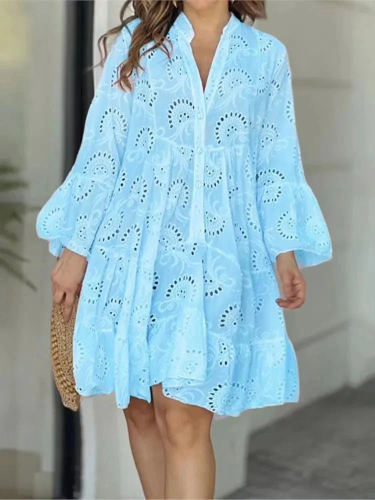 Levoire | Robe Mini Ibiza Élégante Bleu clair