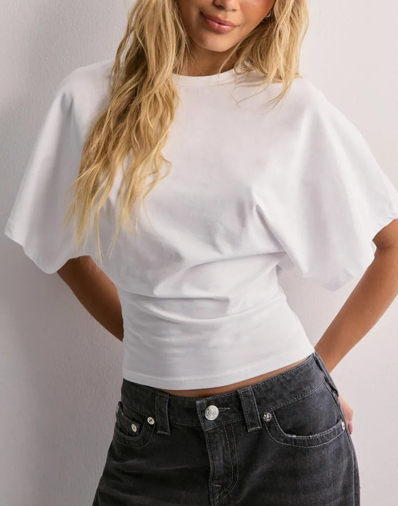 Levoire | T-Shirt À Manches Larges Tendance Blanc (encore 4 en stock)