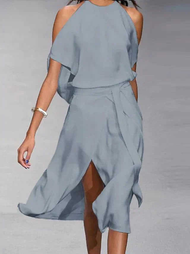 Levoire | Superbe Robe À Épaules Nues Gris