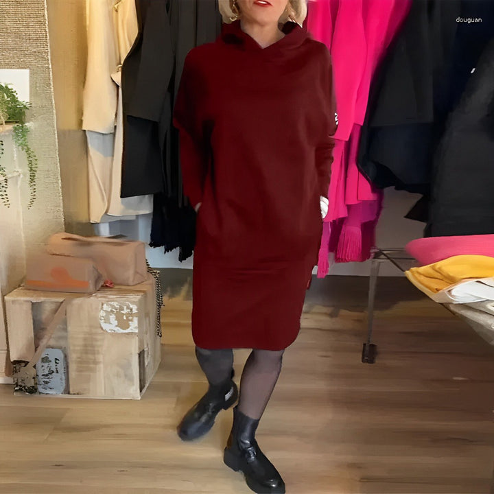 Levoire | Robe unie avec capuche et poches Rot