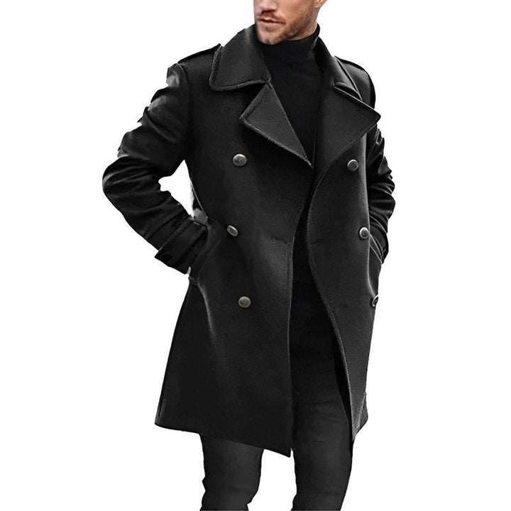 Levoire | Manteau Homme Mi-Long Noir