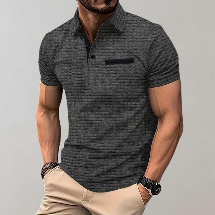Levoire | Homme Polo Classique, Confortable & Polyvalent Gris
