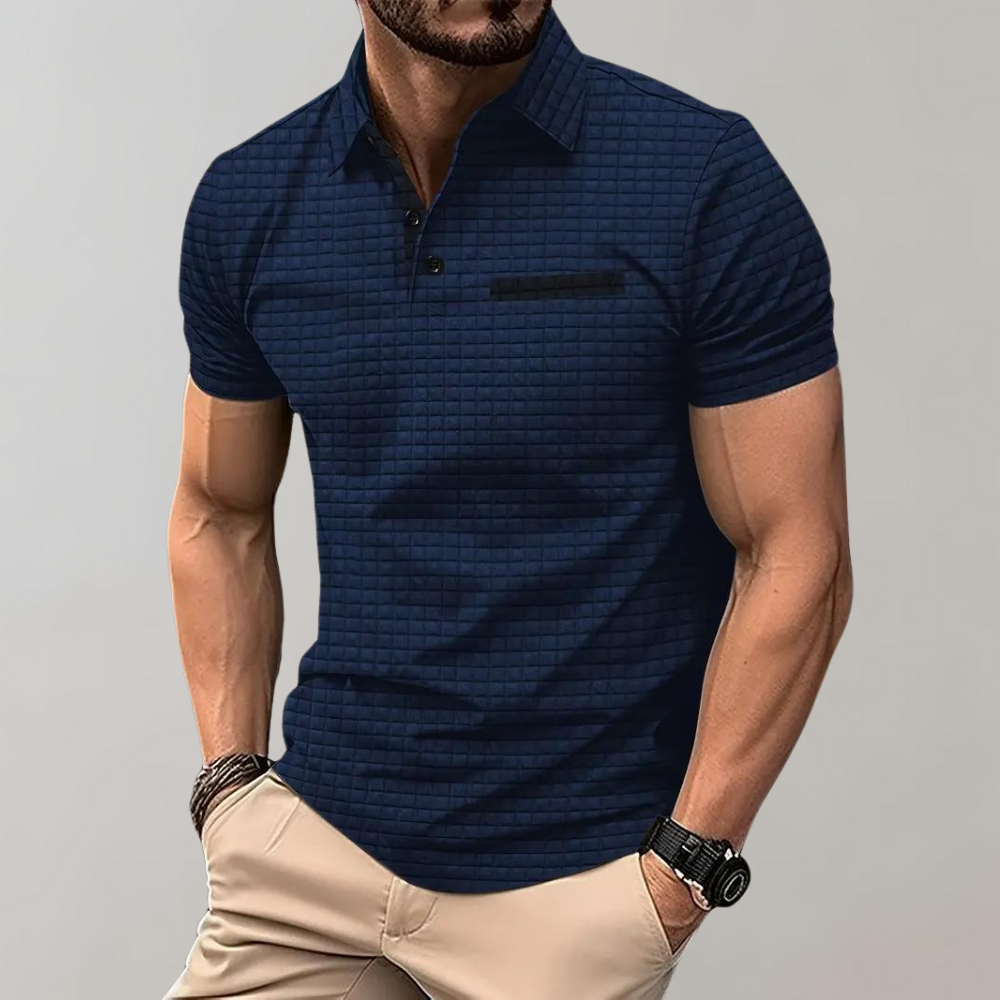 Levoire | Homme Polo Classique, Confortable & Polyvalent Bleu marine