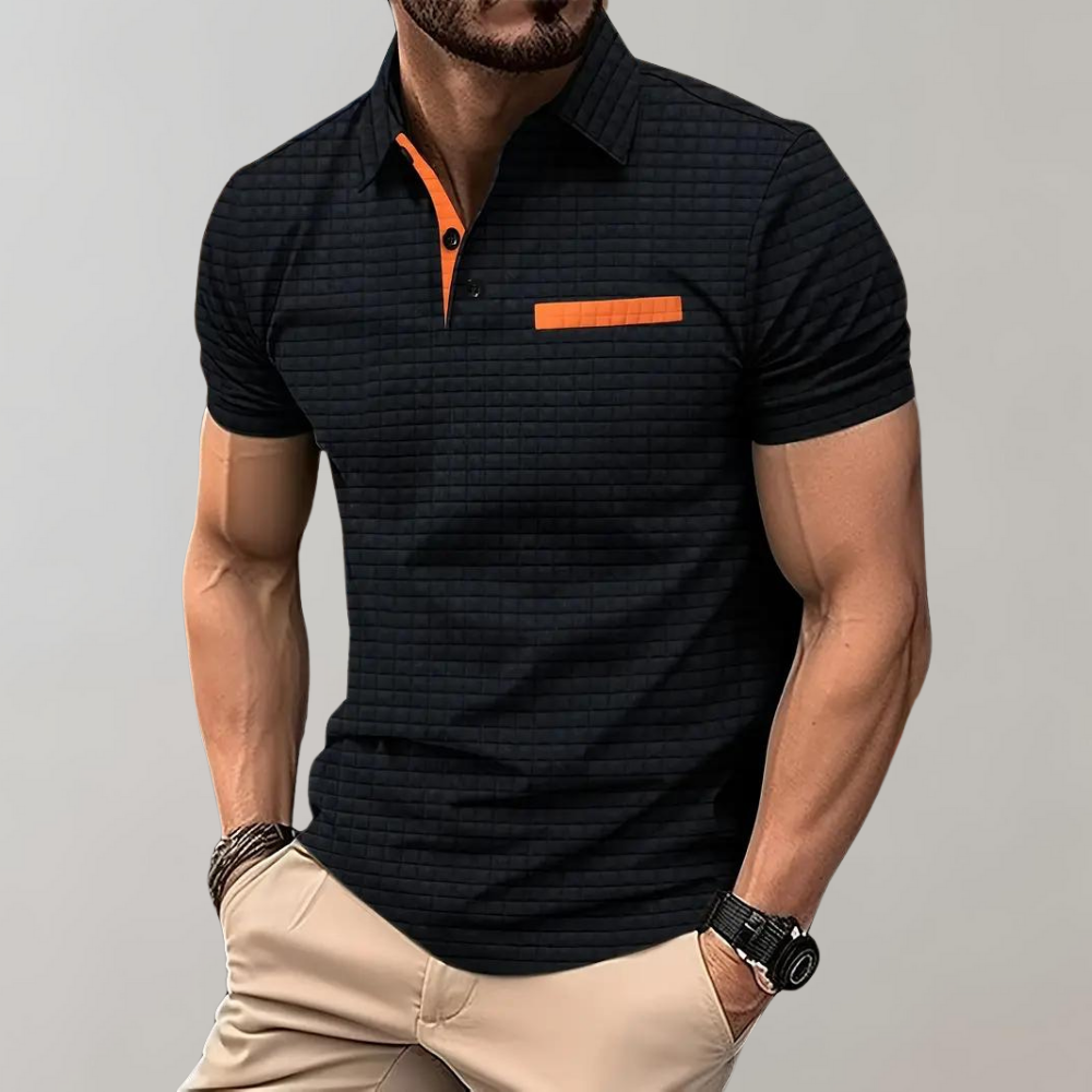 Levoire | Homme Polo Classique, Confortable & Polyvalent Noir