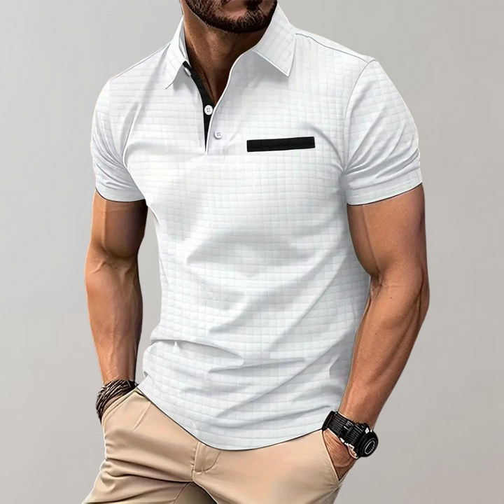 Levoire | Homme Polo Classique, Confortable & Polyvalent Blanc