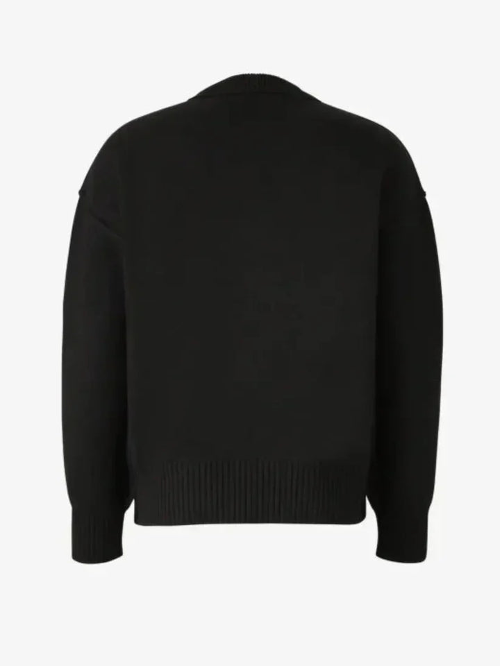 Levoire | Luxe Pull À Col Rond Avec Détails En Forme De Cœur Et Manches Longues