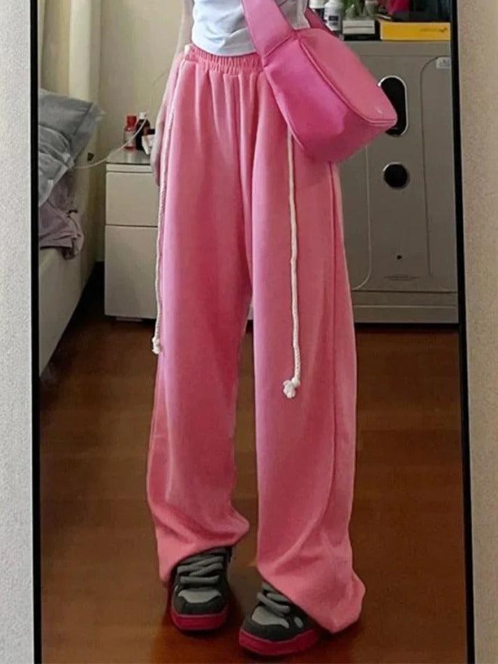 Levoire | Rosa Cordons De Pantalons De Survêtement Baggy Lilas
