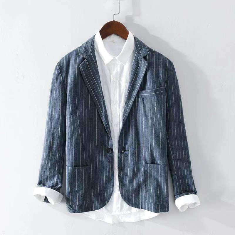 Levoire | Blazer En Lin Taillé Pour Une Silhouette Élégante bleu marine