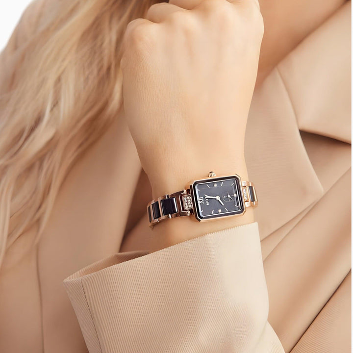 Levoire | Or Noir Montre Rectangulaire