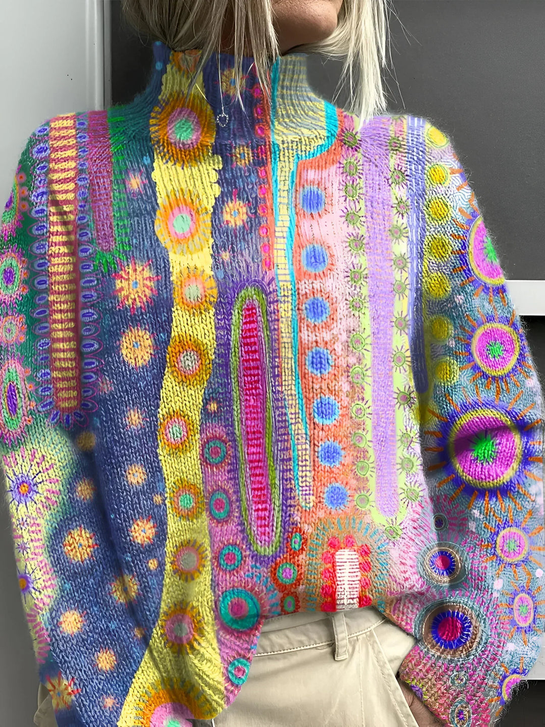 Levoire | Pulls Colorés À Col Roulé En Tricot