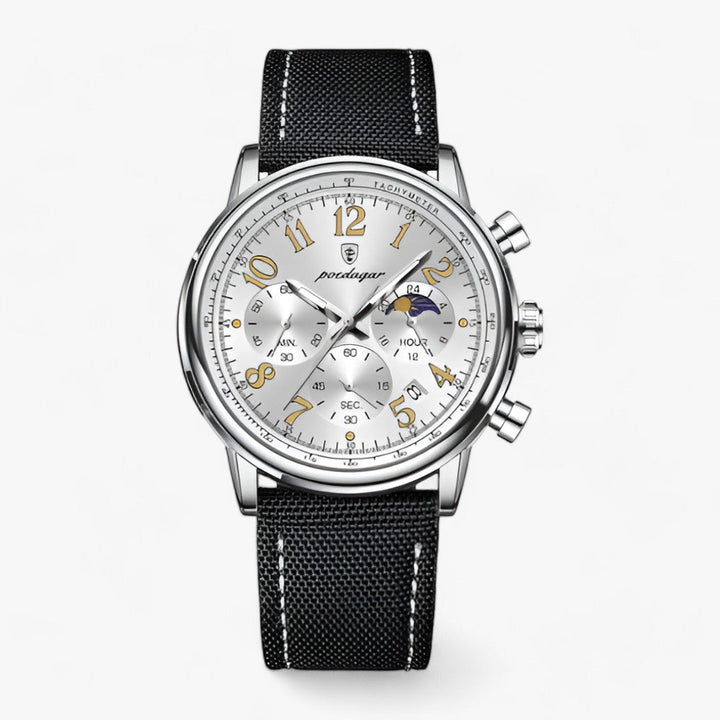 Levoire | Montre Avec Cadran En Acier Et Bracelet En Silicone Durable Argent Blanc
